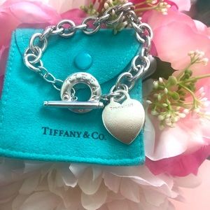 Tiffany & Co. 925 Silver toggle bracelet 7”
